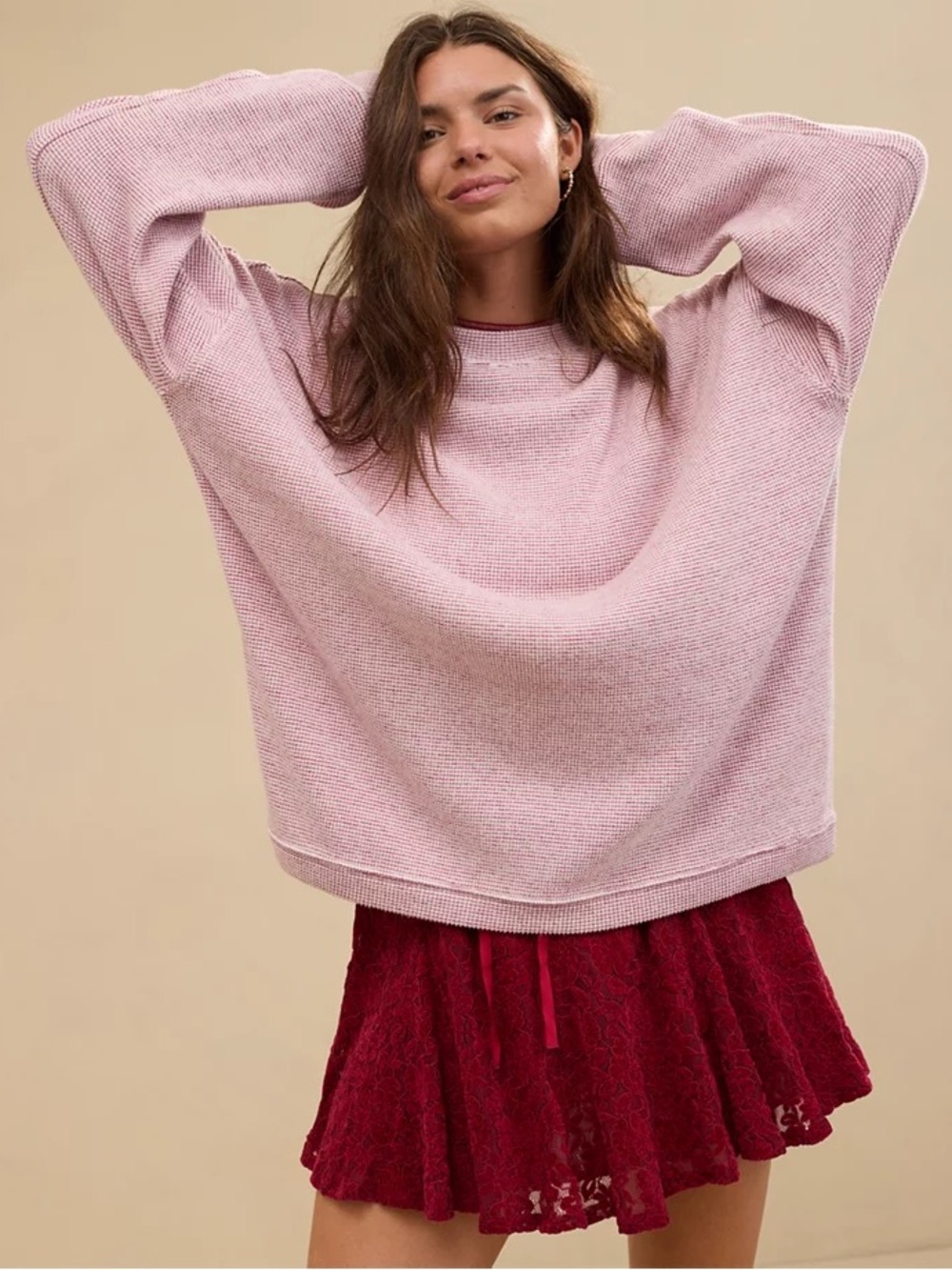 Aerie Getaway Waffle Sweatshirt